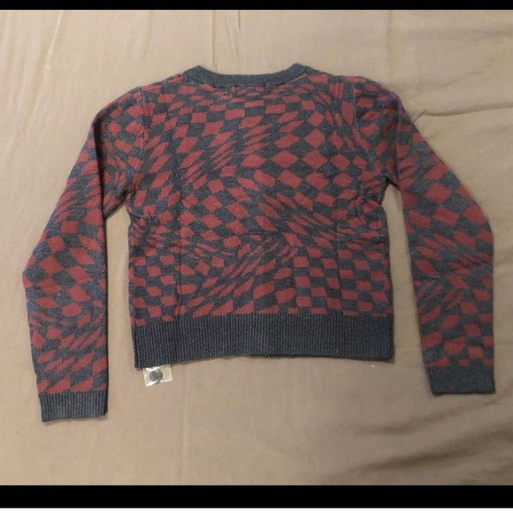 Daydreamer Plum Berry Checkered Cardigan | XS - Picture 5 of 9